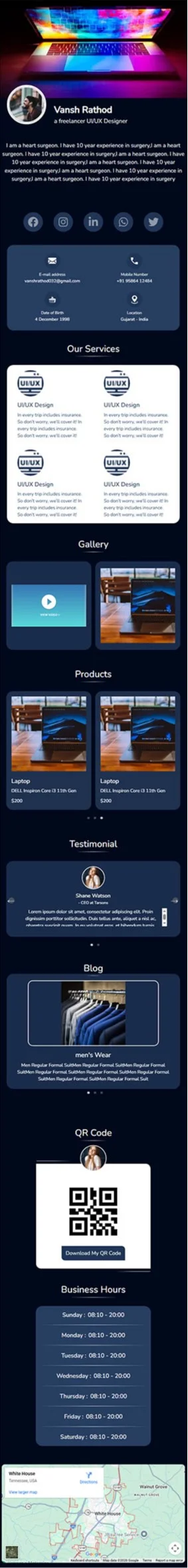 Full Scrollable Template Preview