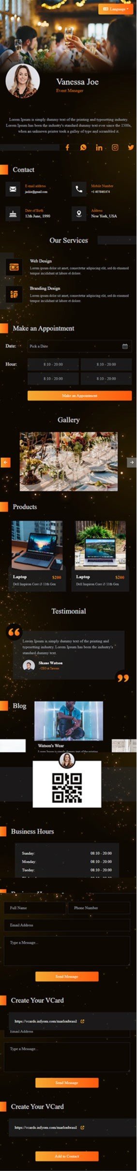 Full Scrollable Template Preview