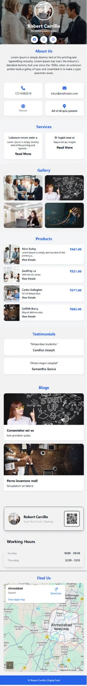 Full Scrollable Template Preview